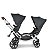 Carrinho de Bebê para Gêmeos Passeio Reversível Zoom Storm Preto ABC Design - Imagem 2