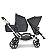 Carrinho de Bebê para Gêmeos Passeio Reversível Zoom Storm Preto ABC Design - Imagem 6