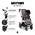 Carrinho de Bebê Reversível Compacto 3 em 1 Até 15kg Travel System Samba Asphalt Diamond ABC Design - Imagem 10