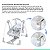 Cadeira De Balanço Magnética Para Bebês 0 À 9 Meses 5 Velocidades Portátil C/ Música Cinza Ingenuity - Imagem 4