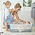 Banheira Dobrável Para Bebe Com Indicador de Temperatura Transparente e Azul Flexy Bath Stokke - Imagem 7