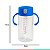 Copo De Transição Alimentação Infantil Com Alças E Canudo Antivazamento Livre BPA Colors Azul Clingo - Imagem 5