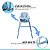 Cadeira de Alimentação Refeição P/ Bebê C/ Bandeja e Cinto Poke Azul Burigotto - Imagem 2