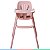 Cadeira de Alimentação Refeição P/ Bebê C/ Bandeja e Cinto Poke Rosa Burigotto - Imagem 6