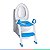 Assento Redutor Com Escada Bebê Vaso Sanitário +18 Meses Até 20 kg Dobrável Portátil Azul Clingo - Imagem 8