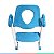 Assento Redutor Com Escada Bebê Vaso Sanitário +18 Meses Até 20 kg Dobrável Portátil Azul Clingo - Imagem 5