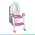 Assento Redutor Com Escada Bebê Vaso Sanitário +18 Meses Até 20 kg Dobrável Portátil Rosa Clingo - Imagem 8