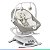 Cadeira De Descanso Balanço Bebê Até 13kg Vibrações Sons Com Brinquedo Móbile Sansa 2 em 1 Cinza Joie - Imagem 8