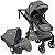 Conjunto Carrinho e Bebê Conforto Para Bebê 15Kg Travel System Moisés Ts Kansas Silver Premium Baby - Imagem 1