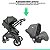 Conjunto Carrinho e Bebê Conforto Para Bebê 15Kg Travel System Moisés Ts Kansas Silver Premium Baby - Imagem 6