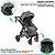 Conjunto Carrinho e Bebê Conforto Para Bebê 15Kg Travel System Moisés Ts Kansas Silver Premium Baby - Imagem 4