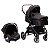 Conjunto Carrinho e Bebê Conforto Para Bebê 15Kg Travel System e Moisés Ts Kansas Preto Premium Baby - Imagem 1