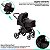 Conjunto Carrinho e Bebê Conforto Para Bebê 15Kg Travel System e Moisés Ts Kansas Preto Premium Baby - Imagem 4