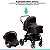 Conjunto Carrinho e Bebê Conforto Para Bebê 15Kg Travel System e Moisés Ts Kansas Preto Premium Baby - Imagem 6