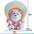 Luminária Infantil Ursinho Projetor de Arco-íris e Músicas Para Sono do Bebê Urso Rosa Chicco - Imagem 4