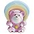 Luminária Infantil Ursinho Projetor de Arco-íris e Músicas Para Sono do Bebê Urso Rosa Chicco - Imagem 1