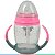 Copo de Bebê Mamadeira Com Canudo de Silicone Retrátil e Alças 230ml 8+ Meses Rosa Coala Clingo - Imagem 5
