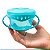 Lancheira Bebê Criança Com Alça e Tampa Interna Porta Skack Smart 300 ml Livre de BPA Azul Clingo - Imagem 9