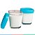 Kit 4 Potes de Vidro Para Armazenamento de Leite Materno Livre de BPA Azul Clingo - Imagem 6