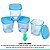 Kit 4 Potes de Vidro Para Armazenamento de Leite Materno Livre de BPA Azul Clingo - Imagem 4