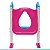 Assento Redutor Infantil Com Escada Para Vaso Sanitário 1+ Ano Até 40 kg Dobrável Rosa e Azul Buba - Imagem 5