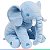 Pelúcia Infantil Perfeito Para Abraços Grande Elefante Azul Buba - Imagem 5
