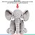 Pelúcia Infantil Perfeito Para Abraços Grande Elefante Cinza Buba - Imagem 3