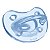 Chupeta De Bebê Com Estojo 0-6 Meses Em Silicone Soft Azul Chicco - Imagem 1