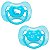 Chupeta Para Bebê Kit 2 Un De 0 a 6 Meses Tamanho 1 Silicone Ursinho e Estrelinhas Comfort Azul Buba - Imagem 1