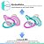Chupeta Para Bebê Kit 2 Un De 0 à 6 Meses Tam1 Silicone Unicórnio e Arco-Íris Comfort Roxo e Verde Buba - Imagem 2