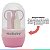Kit Manicure Bebê +0 Meses Tesoura Cortador Pinça e Lixa Com Case Higiene Infantil Egg Rosa Kababy - Imagem 3