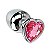 Plug Anal Coração com Pedra em Aço Inoxidável Pequeno - Imagem 3