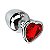 Plug Anal Coração com Pedra em Aço Inoxidável Pequeno - Imagem 6