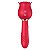 Vibrador Ponto G e Clitóris em formato de Rosa com Pulsação Carmim  - Importado - Imagem 1