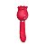 Vibrador Ponto G e Clitóris em formato de Rosa com Pulsação Carmim  - Importado - Imagem 3