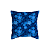 Capa de Almofada Floral Azul Com Zíper 40x40 - Imagem 1