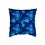 Capa de Almofada Floral Azul Com Zíper - Imagem 1