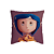 Capa de Almofada Coraline Com Zíper - Imagem 3