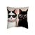 Capa de Almofada Gatinhos Preto e Branco Com Zíper - Imagem 5