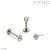 Piercing Labret Zircônia Garra Push Pin Titânio - Imagem 1