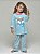 Pijama Longo em Algodão com Silk Raposa Mini Azul 11228 - Imagem 2
