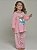 Pijama Longo em Algodão com Silk Dots Mini Rosa 11229 - Imagem 1