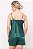 Pijama Short Doll em Cetim Dull e Renda Chantilly Vert Verde 11631 - Imagem 4