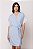 Robe Curto Transpassado Viscolycra e Renda Azul 11638 - Imagem 1