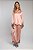 Pijama Longo em Cetim Dull e Renda Chantilly Rose 11641 - Imagem 1