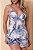 Pijama Short Doll em Cetim Dull Botanica Floral 11645 - Imagem 3
