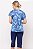 Pijama Capri Folhas Azuis Marinho 11662 - Imagem 2
