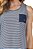 Camisola Curta Regata Fio Tinto Navy Listrado 11581 - Imagem 2