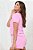 Pijama Short Doll Manga Curta Fio Tinto Nanda Rosa 11587 - Imagem 3