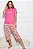 Pijama Capri com Manga Curta Love Pink 11601 - Imagem 3